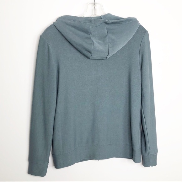 𝅺Chaser Teal white striped zip front hoodie - Picture 7 of 8